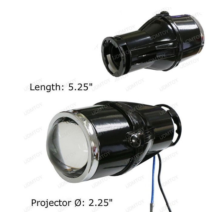 2.5" Bullet Projector Lens Fog Light Lamps + 6000K HID Kit Combo Deal w/ Wire