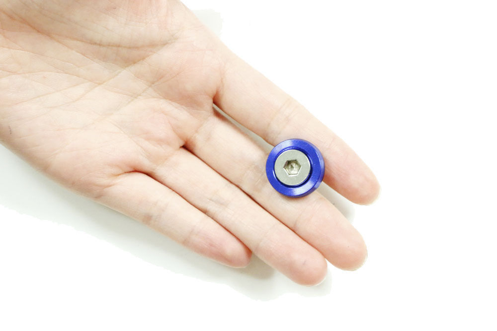 Cursor Washers (4) JDM Racing Style Blue Aluminum Washers Bolts Kit For Car Fender, B ...