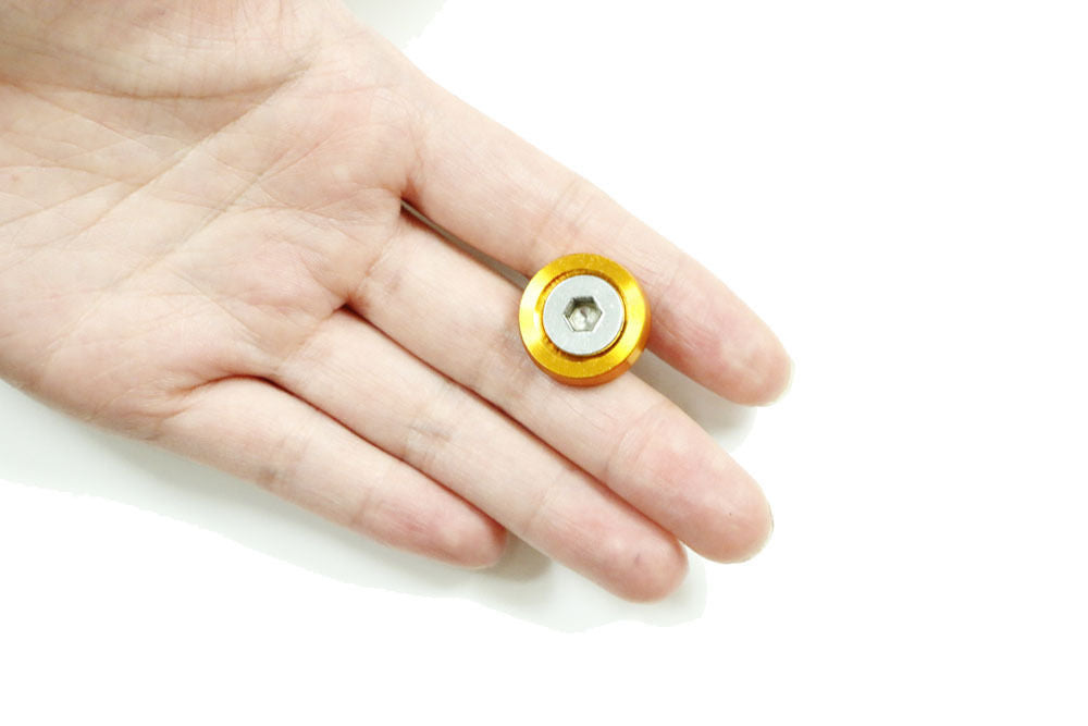 Cursor Washers (4) JDM Racing Style Gold Aluminum Washers Bolts Kit For Car Fender, B ...