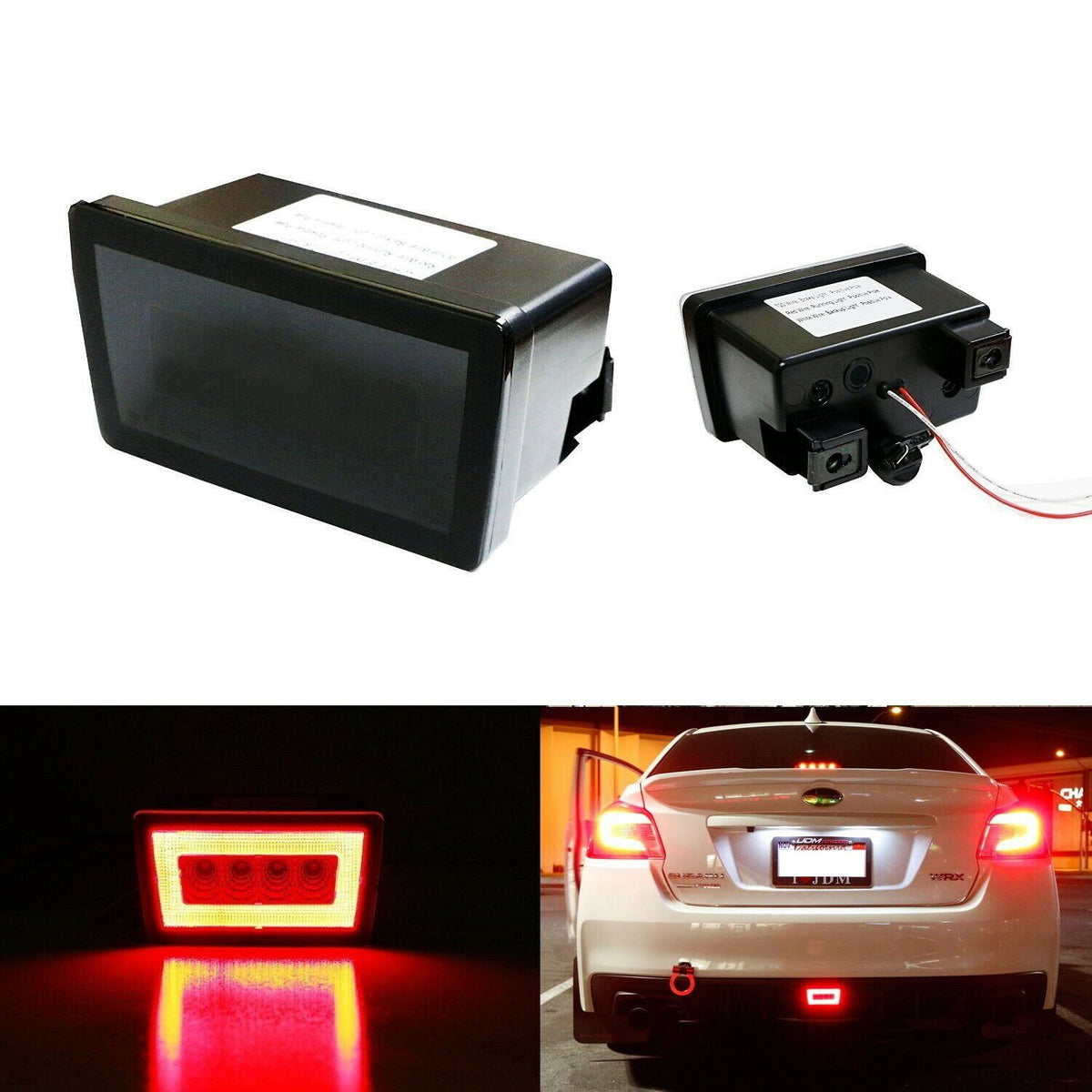 Smoked Lens LED Rear Fog Light, Brake Backup Reverse For 15-21