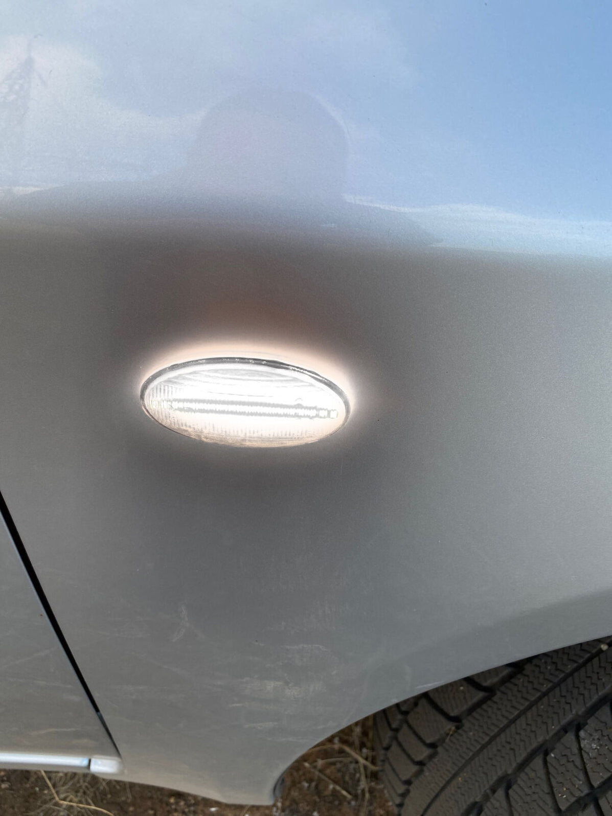 JDM Spec Clear/Black 15LED White Side Markers For 0007 Subaru Imprez