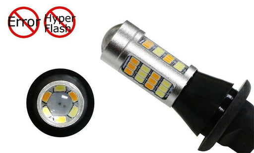 No Hyper Flash 42-SMD 7440 Switchback LED Bulbs For Daytime Running/Turn Signal