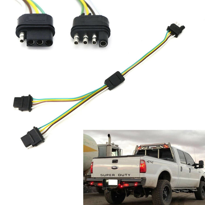 New! LEDGlow Flat 4 Pin Y-Adapter Trailer Harness for LED New! LEDGlow Flat 4 Pin Y-Adapter Trailer Harness for LED