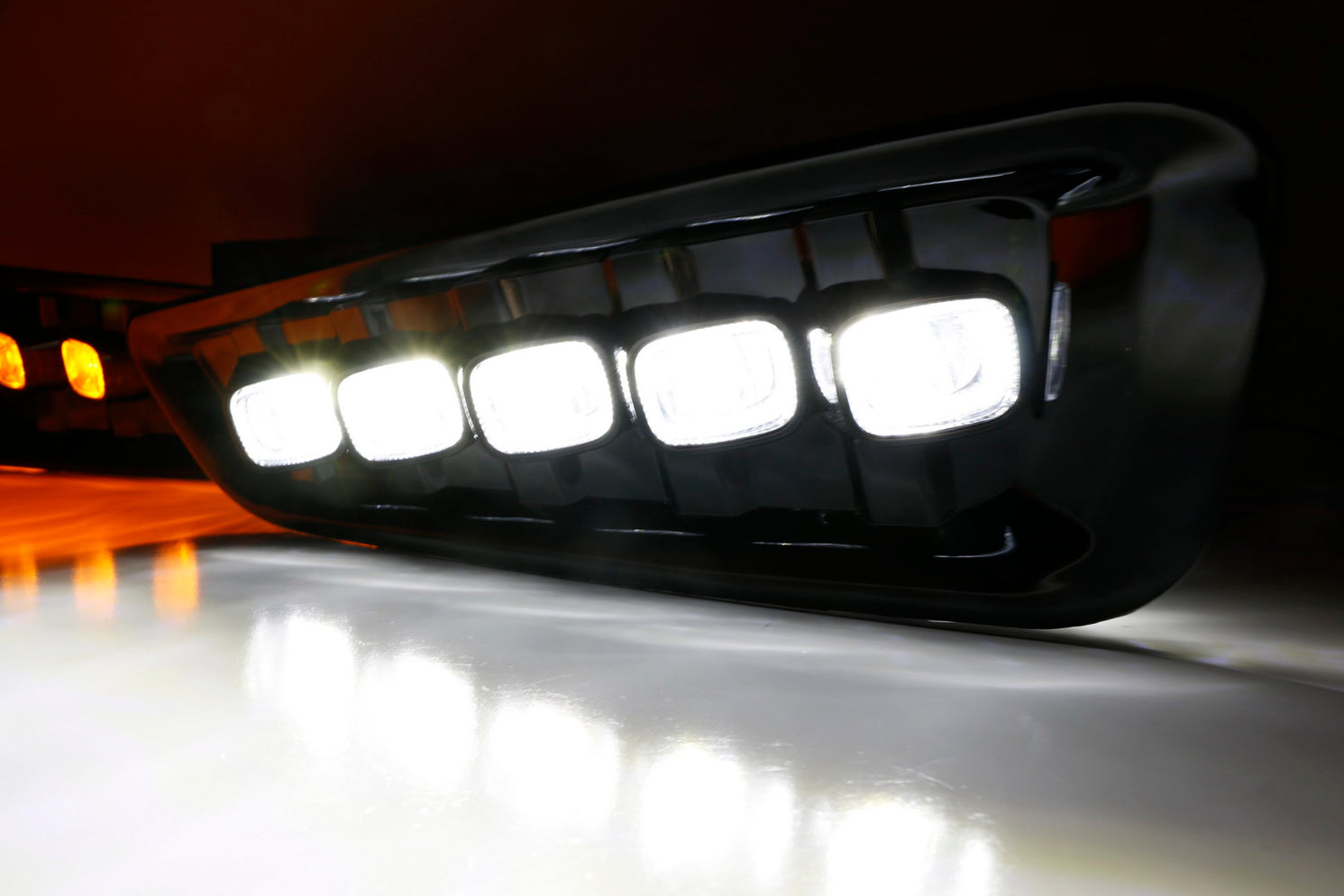 5-Light White/Amber Switchback LED Daytime Running Lights For 17-20 Fo ...