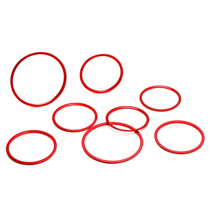 8pc Red Front & Back AC Vent/Opening Decoration Trims For 21-23 Mercedes E-Class