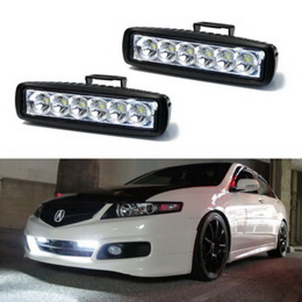 18W High Power 6Osram LED Daytime Running Light Kit Universal Fit For
