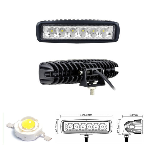 18W High Power 6-Osram LED Daytime Running Light Kit Universal Fit For Car Truck