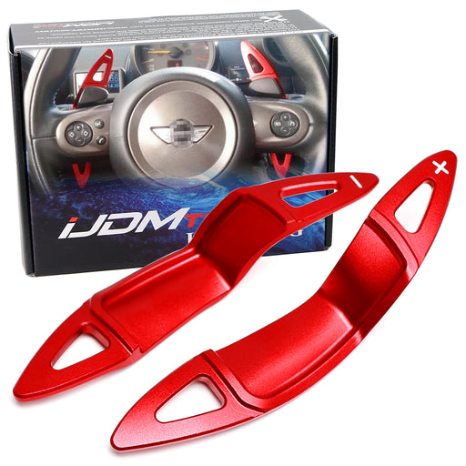 Red Aluminum Add-On Steering Paddle Shifter Extensions For MINI R56 R57 R58 R60