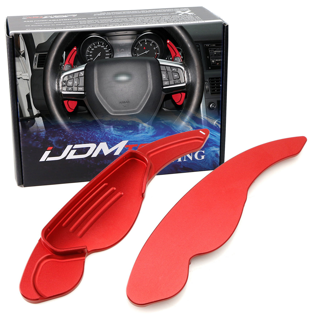 Red Steering Wheel Larger Paddle Shifter Extension Covers For