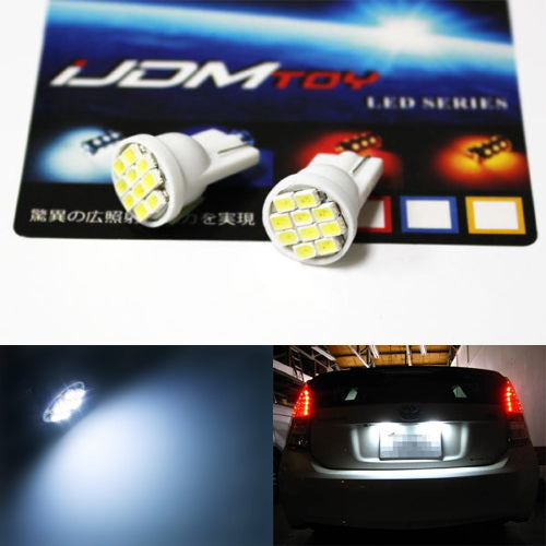 Xenon White 8-SMD 168 194 W5W T10 LED Replacement Bulbs For License Plate Light