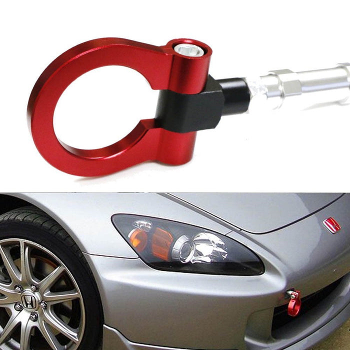 Red Track Racing Style Aluminum Tow Hook Ring For Honda S2000 FIT