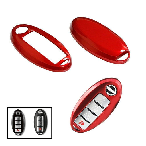 Exact Fit Gloss Red Smart Key Fob Shell For Nissan Armada Rogue GT-R Murano Leaf