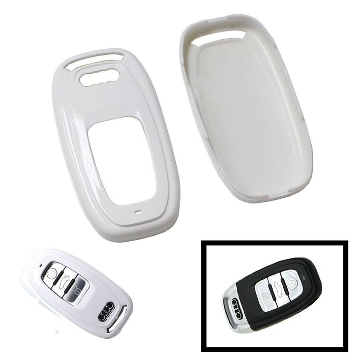 Exact Fit Gloss White Remote Smart Key Fob Shell For Audi A3 A4 A5 A6 A7 A8 etc
