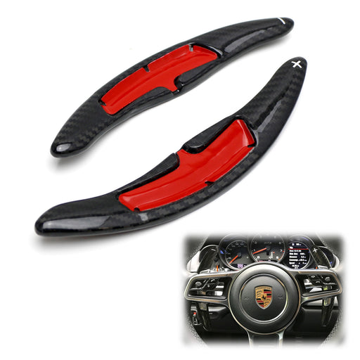 Carbon Steering Wheel Paddle Shifter Extension For Porsche Cayenne Macan 911