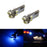 (2) Blue 8-SMD T10 LED Bulbs For Car Backup Reverse Lights, 912 920 921 Wedge