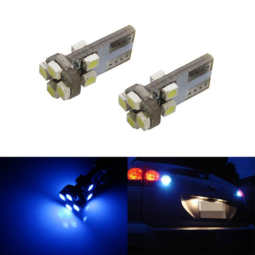 (2) Blue 8-SMD T10 LED Bulbs For Car Backup Reverse Lights, 912 920 921 Wedge