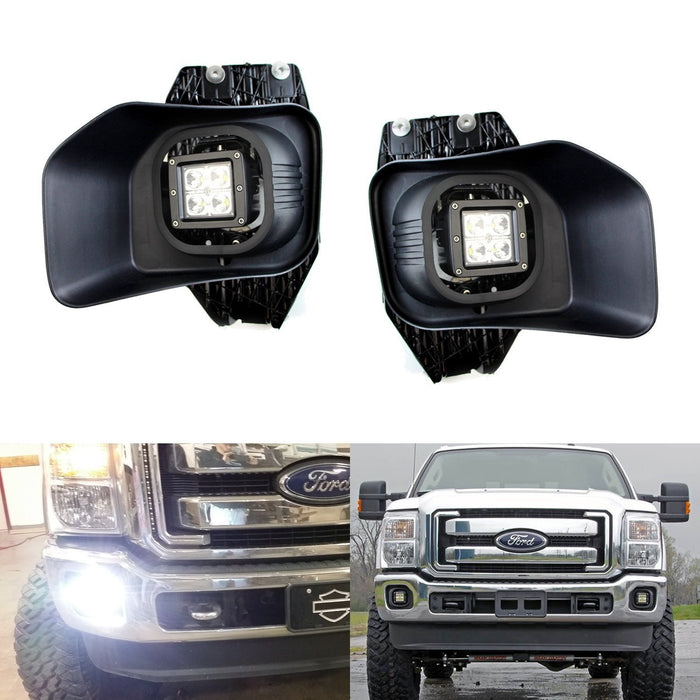 thumbnail image 2 of IJDMTOY CREE LED Fog Lights W/ Bezel Covers – 2011-2016 Ford F250 F350 F450 Super Duty, Wiring Kit 2 of 4