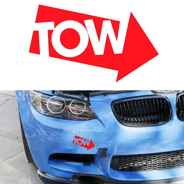 2 Red Tow Arrow Pointer Stickers Die Cut Vinyl Decals For Car Tow Hook ...