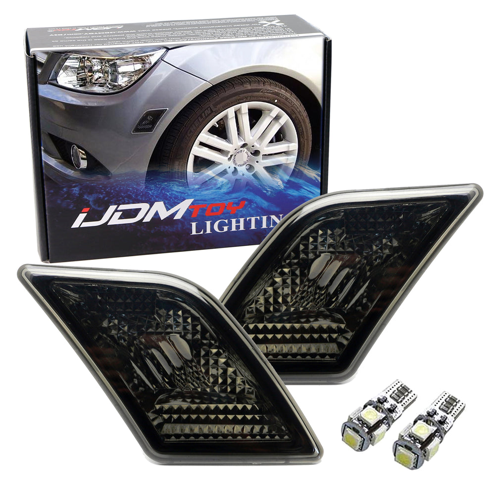 Euro Smoked Lens White LED Side Marker Lights For 08-11 Mercedes W204 Euro Smoked Lens White LED Side Marker Lights For 08-11 Mercedes W204