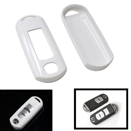 Exact Fit Glossy White Remote Smart Key Fob Shell Cover For Mazda 3 6 CX-7 MX-5