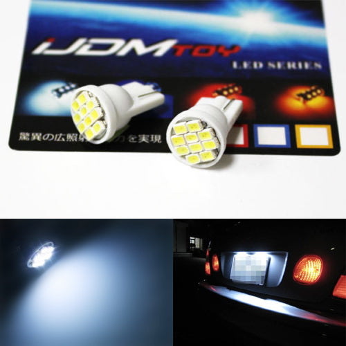 Xenon White 8-SMD 168 2825 T10 LED Replacement Bulbs For Car License Plate Light
