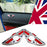 Red Union Jack UK Flag Style Wing Emblem Rings For MINI Cooper Door Lock Knobs