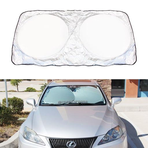 (2) Medium 60 x 27.5" Car Windshield Sunshade, Foldable, Sun Shade Protection