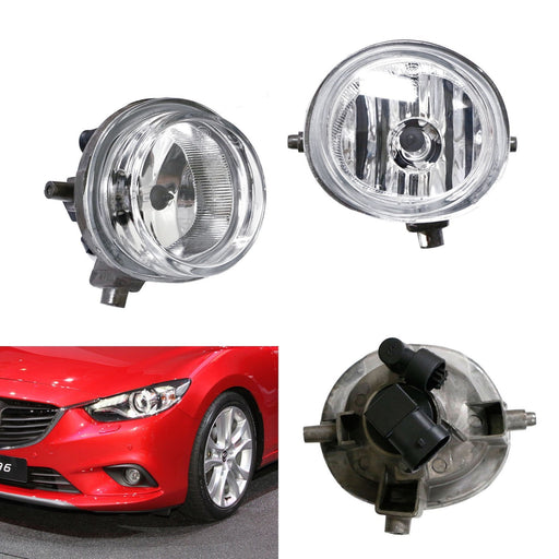 Driver Passenger Sides Fog Light Lamps w/ Halogen Bulbs For Mazda 2 3 6 CX5 CX7