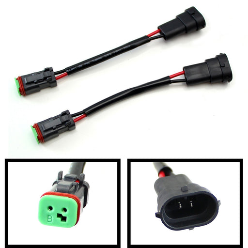 Heavy Duty Wirings Fog Light Converter Adapters From H8/H11 to Deutsch Connector