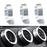 Silver Anodized Aluminum AC Climate Control Ring Knob Covers For VW MK7 Golf GTI
