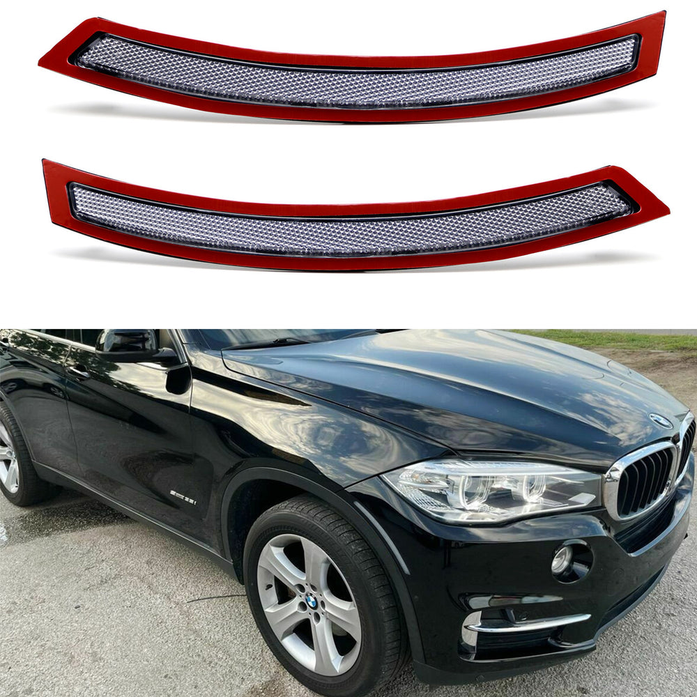 Euro White Clear Lens Front Bumper Wheel Arch Side Markers For 14-19 BMW F15 X5
