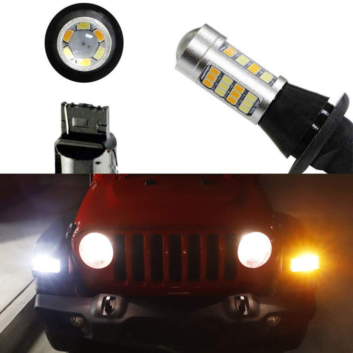 Switchback LED Bulbs For 18-up Jeep Wrangler JL Turn Signal Light DRL ...