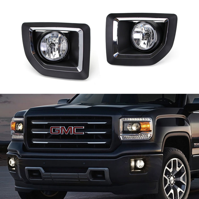 Yellow Halogen Fog Light Kit With Switch & Wiring – For 2015-2019 GMC Sierra 2500HD/3500HD