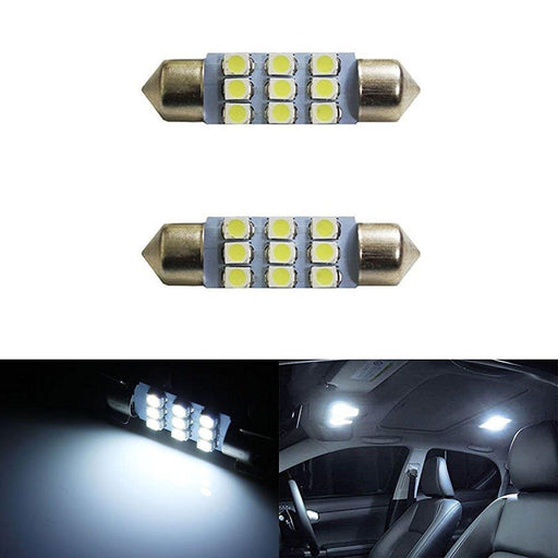 Xenon White 9-SMD 1.50" 36mm 6411 6418 LED Bulbs For Car Interior Map Dome Light