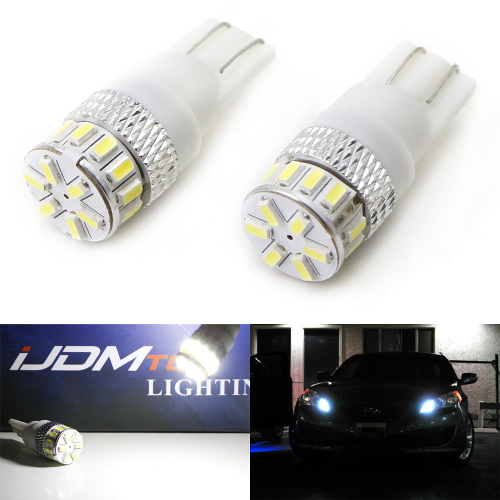 HID Xenon White 168 2825 W5W T10 LED Bulbs For Parking Lights Position Lamps