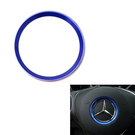 Blue Wheel Center Decoration Cover Trim For 15+ Mercedes C E CLA GLA GLC Class