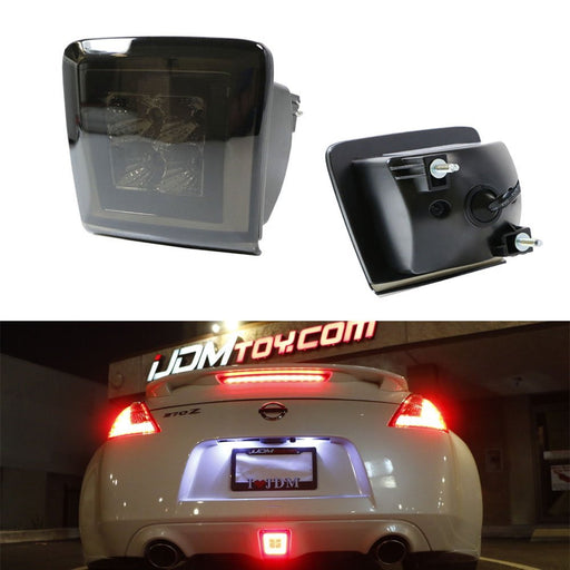 Smoked Lens LED Rear Fog Light, Brake and Backup Reverse For 2009-20 Nissan 370Z