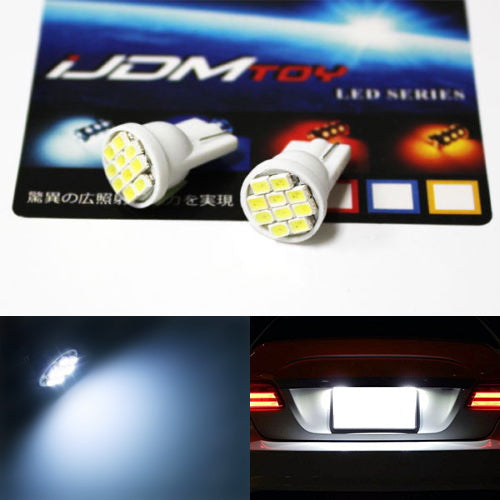 Xenon White 8-SMD 194 2825 T10 LED Replacement Bulbs For Car License Plate Light