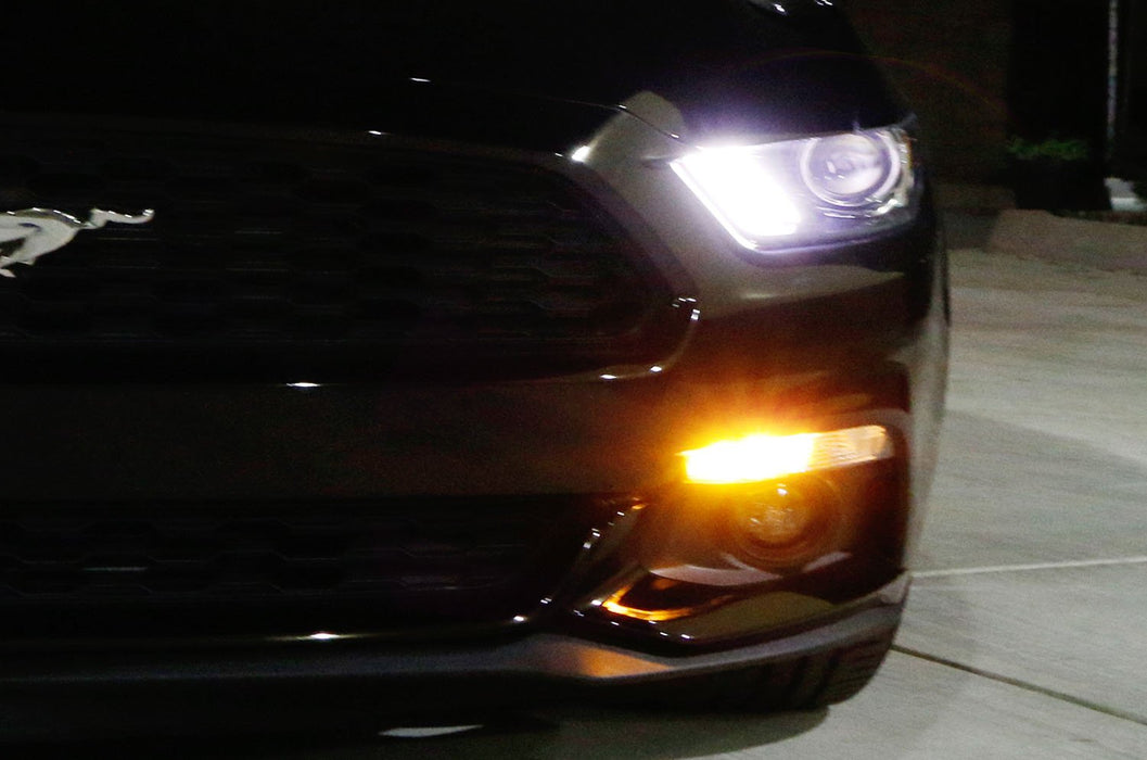 IJDMTOY Switchback LED Bulbs For 2015-2017 Ford Mustang – Turn Signal & DRL Conversion