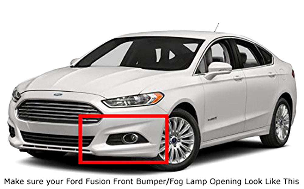 LED Daytime Running Lamps w/ Fog Lights Bezel Cover Wiring For 13-16 Ford Fusion