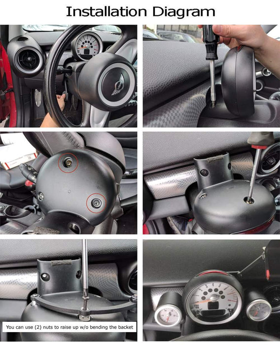 Behind Tachometer Mount Smart Phone GPS Mounting Kit For MINI Cooper R55 R56 R60