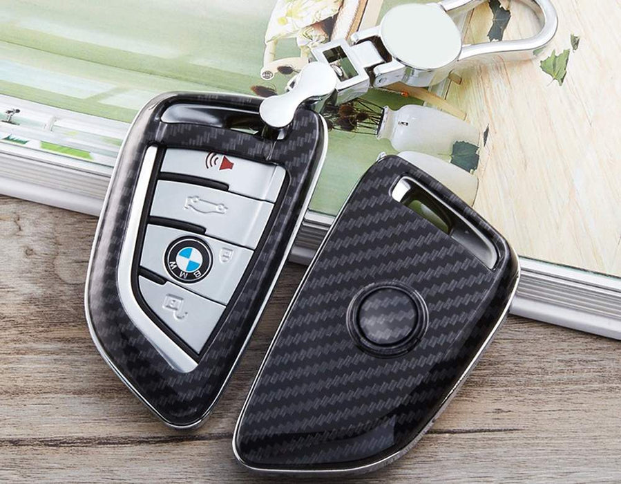 Farfi Aluminum Alloy Car LED Display Key Cover Case for BMW 5 6 7