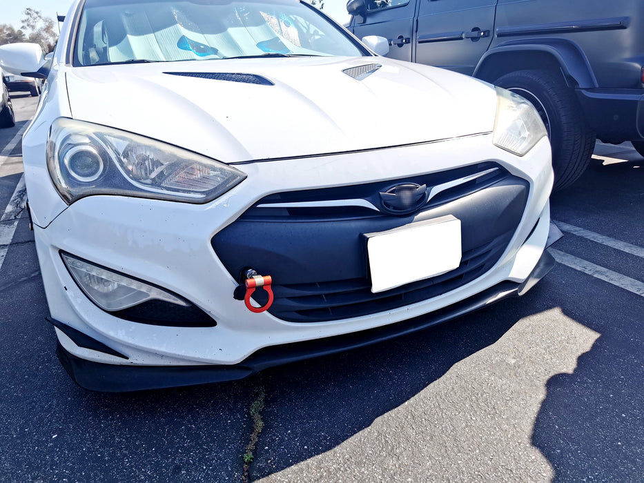 Red Track Racing Style Aluminum Tow Hook Ring For 10-16 Hyundai Genesis Coupe