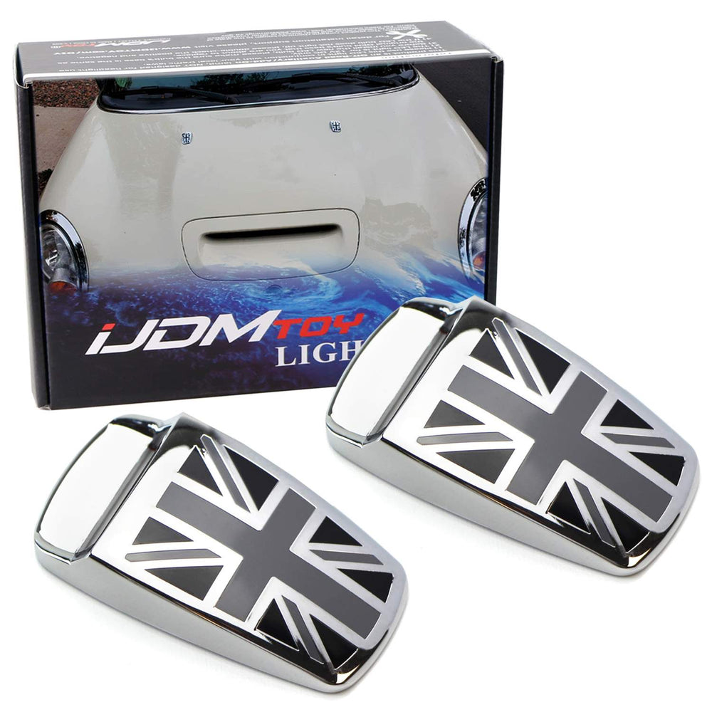 Black UK Union Jack Style Window Wiper Washer Spray Nozzle Cover For MINI  Cooper — iJDMTOY.com