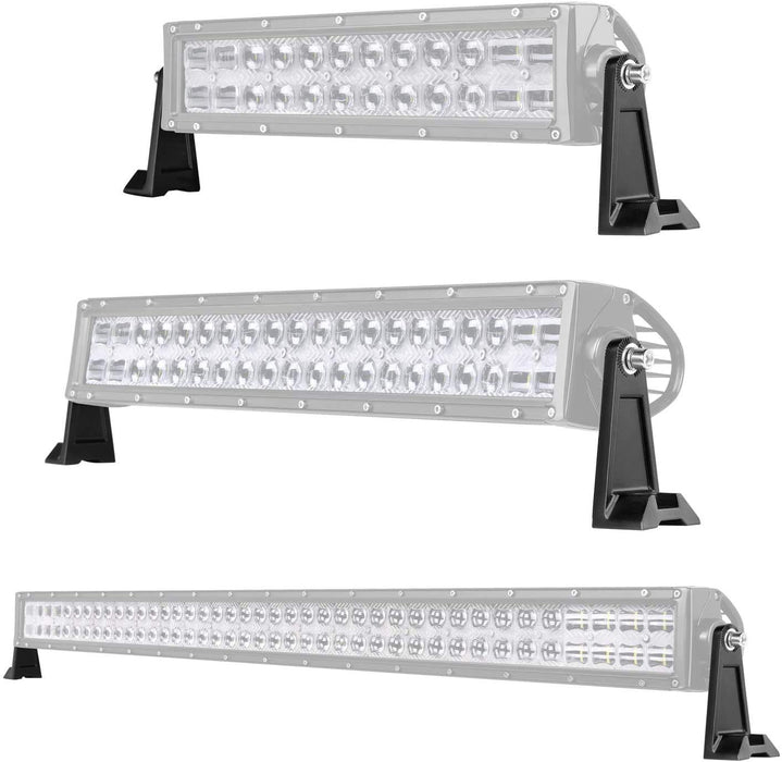 Universal Fit Side Brackets For Mount Double Row Straight or Curve LED Light Bar