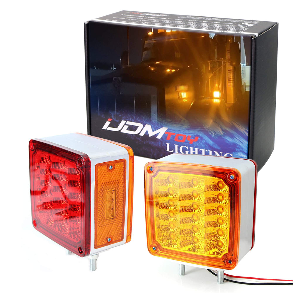 Double-Faced LED Pedestal Truck and Trailer Lights For Turn Signal, Side Markers