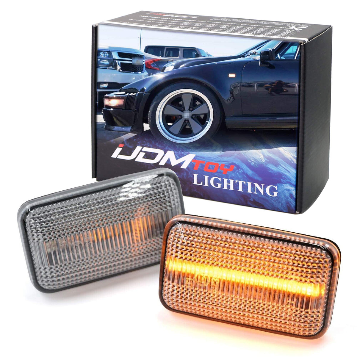 Amber LED Sequential Front Side Marker Lights For Porsche 911