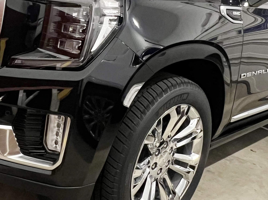 Clear Lens White Double-Stripe LED Side Markers For 21+ Suburban/Yukon/Escalade