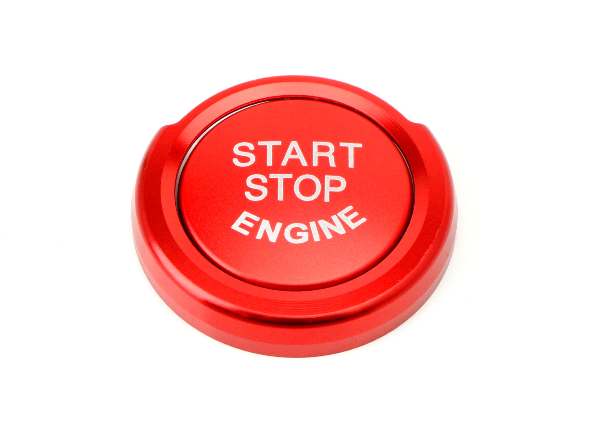 Metal Engine Button Red Aluminum Keyless Engine Push Start Button w/Surrounding Ring Trim ...