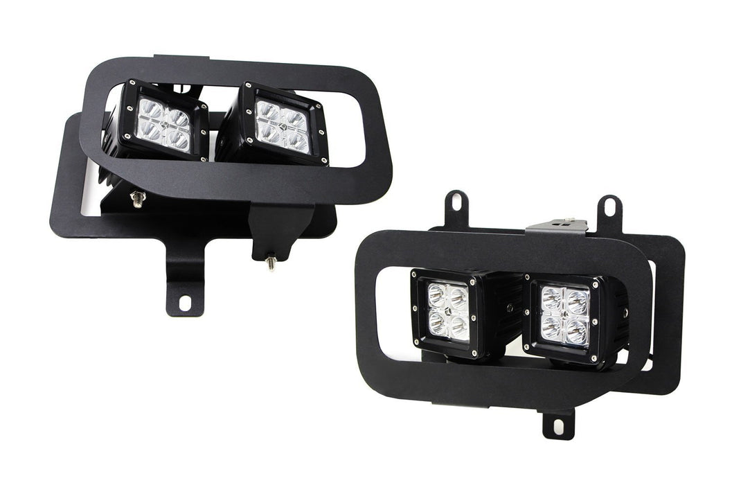 80W CREE Cubic LED Foglamps w/Mounting Brackets, Bezels For 2015-2017 ...